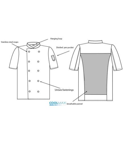 AFD Short Sleeve Thermo°Cool™ Chef's Jacket